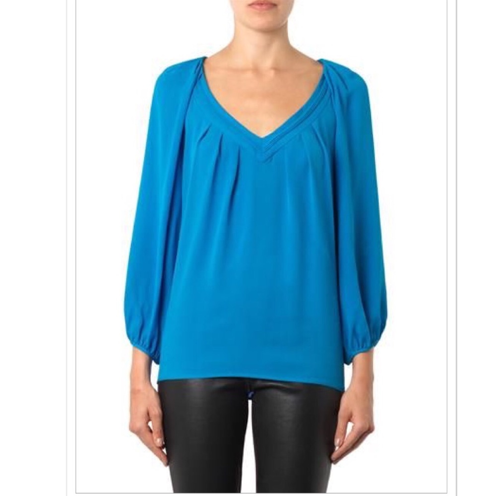Diane von furstenberg Cahil blue silk Blouse